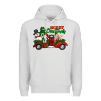 Dove Grey merry christmas snowman and farm animals truck Premium Hoodie - Jasminsmagicworld
