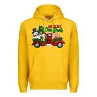 Lemon merry christmas snowman and farm animals truck Premium Hoodie - Jasminsmagicworld
