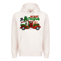 Pale Pink merry christmas snowman and farm animals truck Premium Hoodie - Jasminsmagicworld