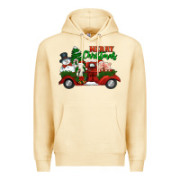 Pina Colada merry christmas snowman and farm animals truck Premium Hoodie - Jasminsmagicworld
