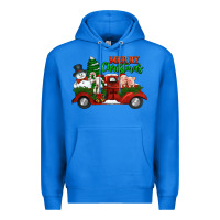 True Royal merry christmas snowman and farm animals truck Premium Hoodie - Jasminsmagicworld