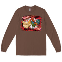 Chestnut xoxo rooster and chicken Long Sleeve Tee - RanaPortraitStore