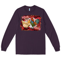 Plum xoxo rooster and chicken Long Sleeve Tee - RanaPortraitStore
