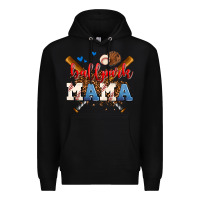 Black ballpark mama Premium Hoodie - AdoDesignShop