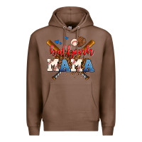 Chestnut ballpark mama Premium Hoodie - AdoDesignShop