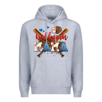 Heather Grey ballpark mama Premium Hoodie - AdoDesignShop