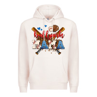 Pale Pink ballpark mama Premium Hoodie - AdoDesignShop