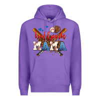 Purple ballpark mama Premium Hoodie - AdoDesignShop