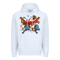 White ballpark mama Premium Hoodie - AdoDesignShop