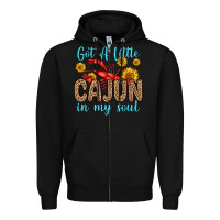 Black got a little cajun in my soul Zipper Hoodie - Zillion Design Studio