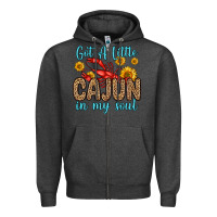 Charcoal Heather got a little cajun in my soul Zipper Hoodie - Zillion Design Studio