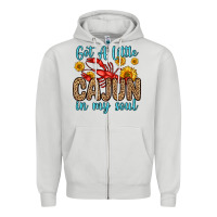 Dove Grey got a little cajun in my soul Zipper Hoodie - Zillion Design Studio
