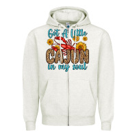 Oatmeal Heather got a little cajun in my soul Zipper Hoodie - Zillion Design Studio