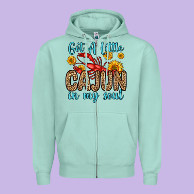 Got A Little Cajun In My Soul Zipper Hoodie Designed By Zillion Design Studio
