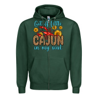 Sports Green got a little cajun in my soul Zipper Hoodie - Zillion Design Studio