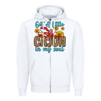 White got a little cajun in my soul Zipper Hoodie - Zillion Design Studio