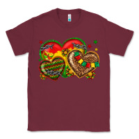Burgundy juneteenth heart Classic Tee - texasbilliewilder