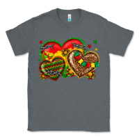Charcoal Heather juneteenth heart Classic Tee - texasbilliewilder