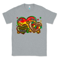 Heather Grey juneteenth heart Classic Tee - texasbilliewilder