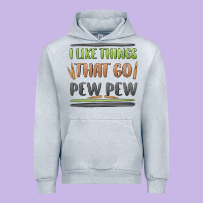 I Like Things That Go Pew Pew Urban Hoodie Designed By Maliassmallbusiness