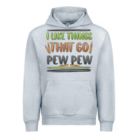 Heather Grey i like things that go pew pew Urban Hoodie - MaliasSmallBusiness