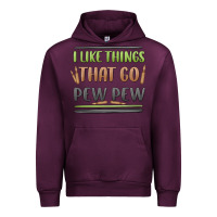 Mauve Wine i like things that go pew pew Urban Hoodie - MaliasSmallBusiness