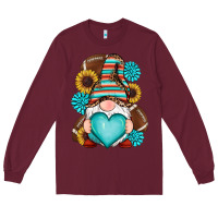 Burgundy western football gnomes Long Sleeve Tee - RanaPortraitStore