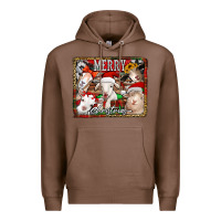 Chestnut merry christmas goats Premium Hoodie - Jasminsmagicworld