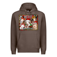 Coffee merry christmas goats Premium Hoodie - Jasminsmagicworld
