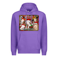 Purple merry christmas goats Premium Hoodie - Jasminsmagicworld