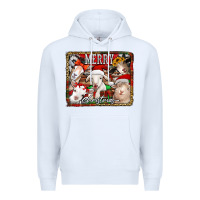 White merry christmas goats Premium Hoodie - Jasminsmagicworld
