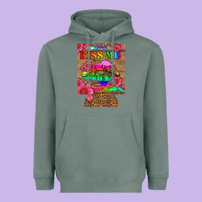 Lgbtq Kiss Me  Can Cooler Heavyweight Hoodie Designed By Hra Design Shop