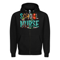 Black school nurse Zipper Hoodie - texasbilliewilder