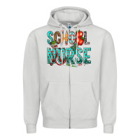 Dove Grey school nurse Zipper Hoodie - texasbilliewilder