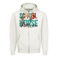 Oatmeal Heather school nurse Zipper Hoodie - texasbilliewilder