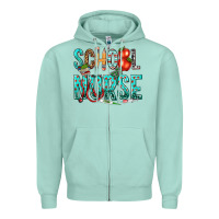 Seafoam school nurse Zipper Hoodie - texasbilliewilder