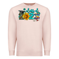 Pale Pink western sunflower class of 2023 Premium Sweatshirt - AdoDesignShop