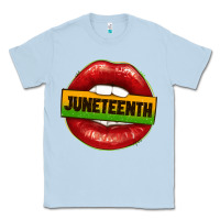 Dusty Blue juneteenth lips Classic Tee - texasbilliewilder