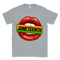Heather Grey juneteenth lips Classic Tee - texasbilliewilder