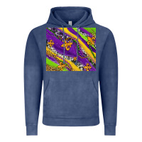 Vintage Denim mardi gras fleur delis leopard and cowhide Vintage Hoodie - AdoDesignShop