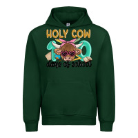 Forest Green holy cow 100 days of school Urban Hoodie - MaliasSmallBusiness