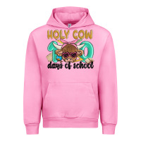 Fuchsia Pink holy cow 100 days of school Urban Hoodie - MaliasSmallBusiness