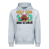 Heather Grey holy cow 100 days of school Urban Hoodie - MaliasSmallBusiness