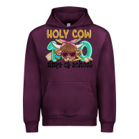 Mauve Wine holy cow 100 days of school Urban Hoodie - MaliasSmallBusiness