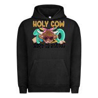 Pigment Black holy cow 100 days of school Urban Hoodie - MaliasSmallBusiness