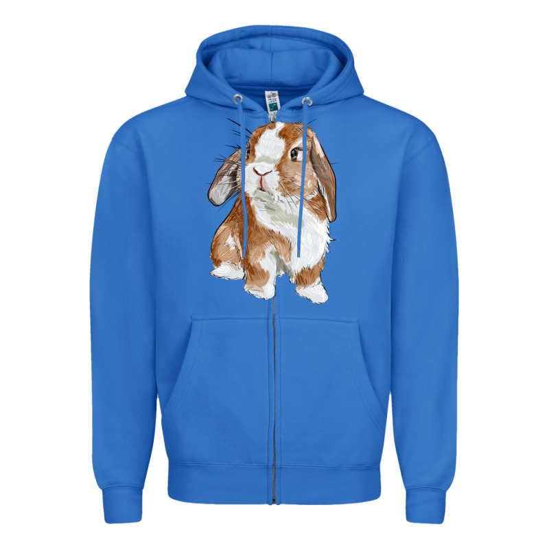 Cute Bunny Zipper Hoodie by RanaPortraitStore | Teevron
