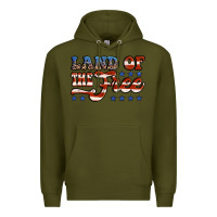 Army Green land of the free america Premium Hoodie - Jasminsmagicworld