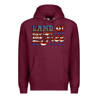 Burgundy land of the free america Premium Hoodie - Jasminsmagicworld