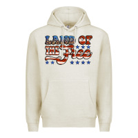 Oatmeal Heather land of the free america Premium Hoodie - Jasminsmagicworld