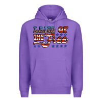 Purple land of the free america Premium Hoodie - Jasminsmagicworld